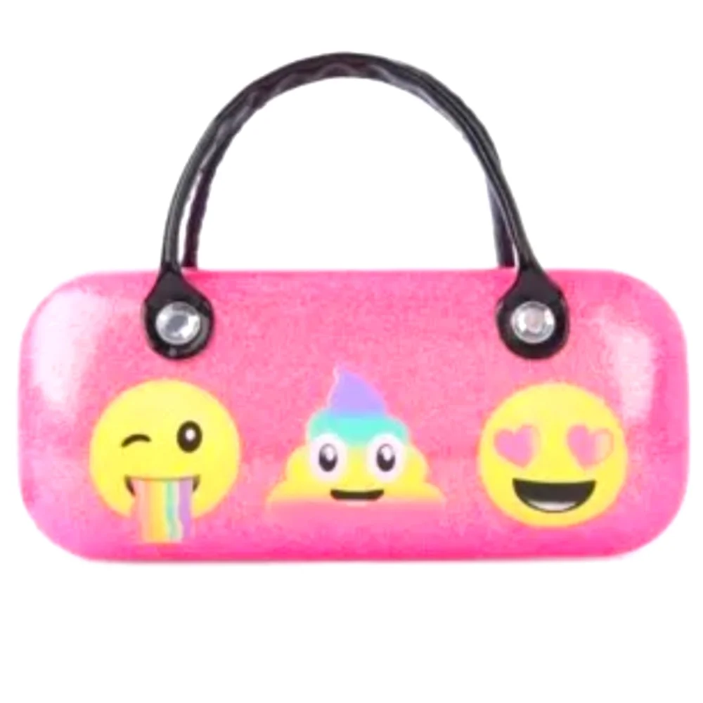 Girls Emoji Glitter Sunglasses Case NEW